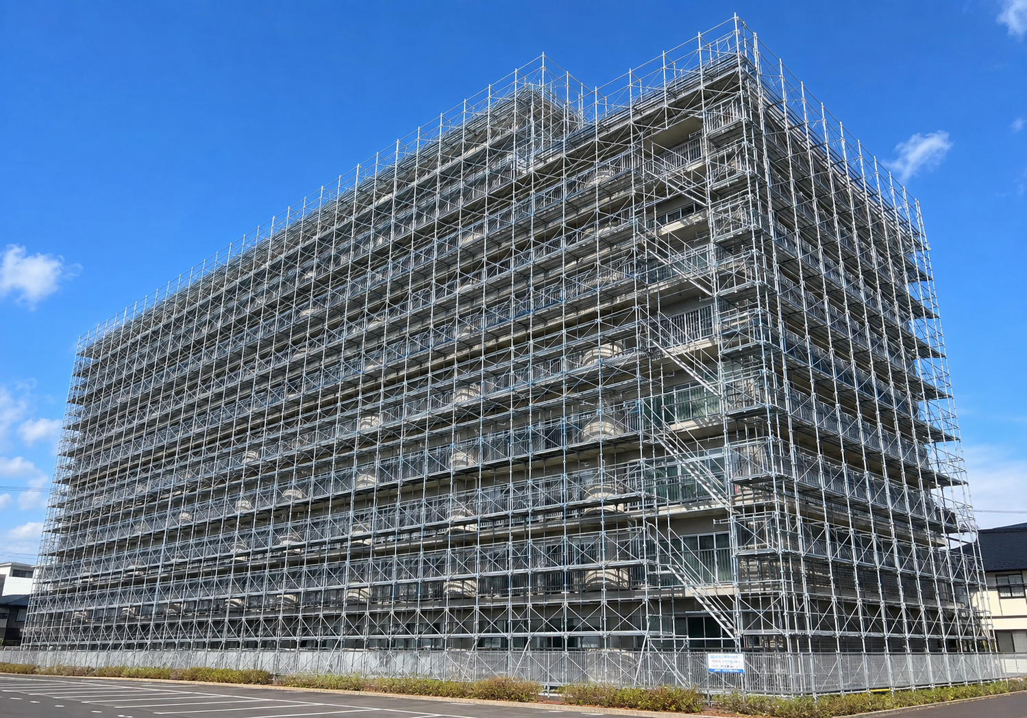 三重県 亀山市 鳶工事 足場工事 改修足場 解体養生足場 吊り足場 新築足場 プラント足場 仮囲い工事 四日市市 鈴鹿市 桑名市 津市