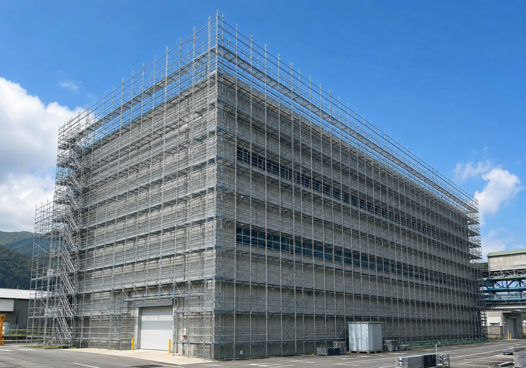 三重県 亀山市 鳶工事 足場工事 改修足場 解体養生足場 吊り足場 新築足場 プラント足場 仮囲い工事 四日市市 鈴鹿市 桑名市 津市
